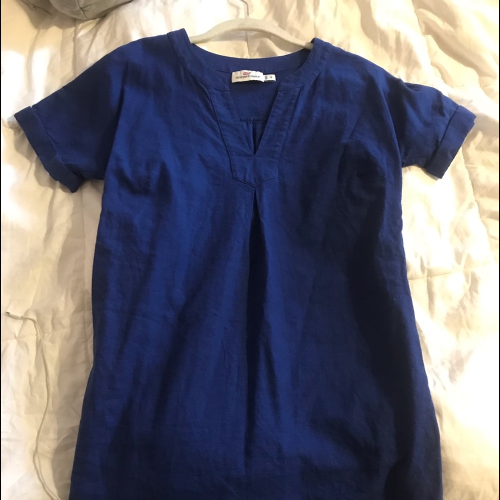 Blue lacrosse mom dress